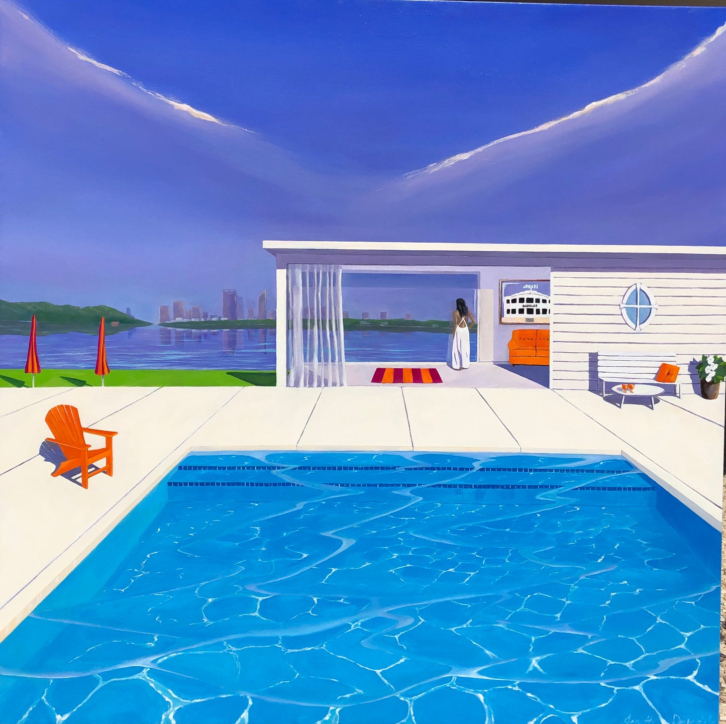 The Pool House - Original Painting